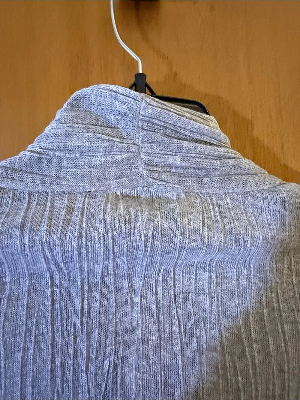 Eileen Fisher Light Gray Open-Front Knit Cardigan Size 1X